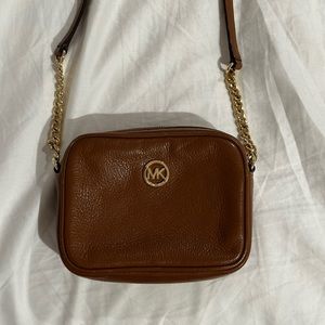 Michael Kors Camel Leather Crossbody mini bag